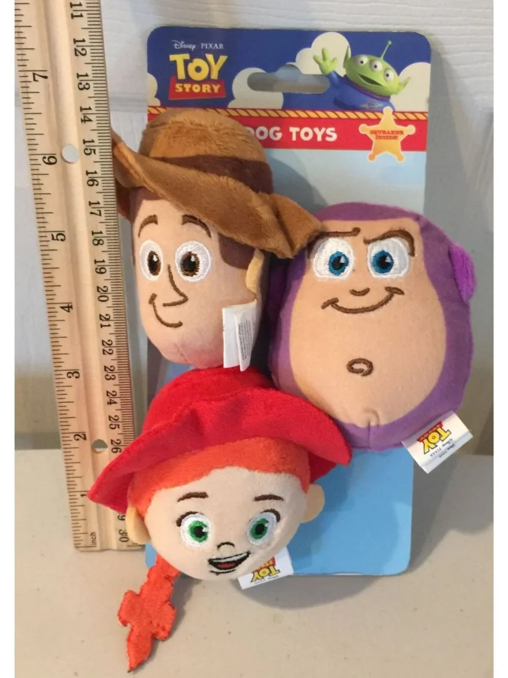 Disney Pixar Toy Story 3 Piece Set Jessie Woody Buzz Plush Squeak Crinkle Dog To